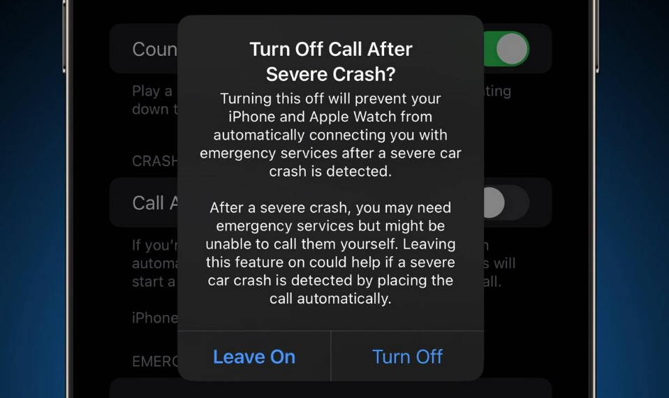 新建苹果14维修分享 iPhone 14 和 Apple Watch 上关闭崩溃检测 