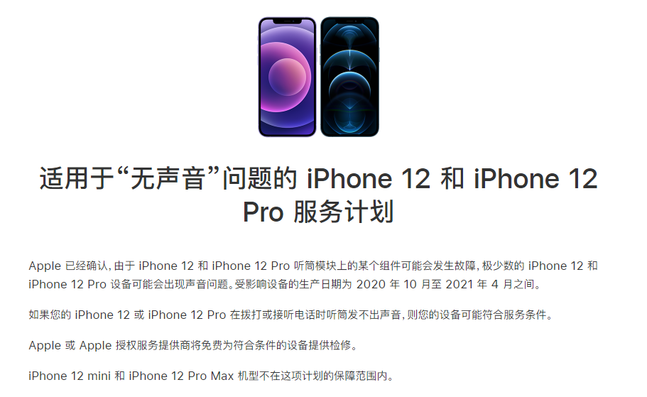 新建苹果手机维修分享iPhone 12/Pro 拨打或接听电话时无声音怎么办 